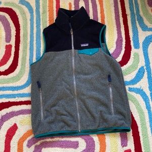 Patagonia Color Block Synchilla Snap T Fleece Vest